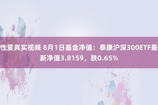 性爱真实视频 8月1日基金净值：泰康沪深300ETF最新净值3.8159，跌0.65%