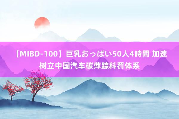 【MIBD-100】巨乳おっぱい50人4時間 加速树立中国汽车碳萍踪科罚体系