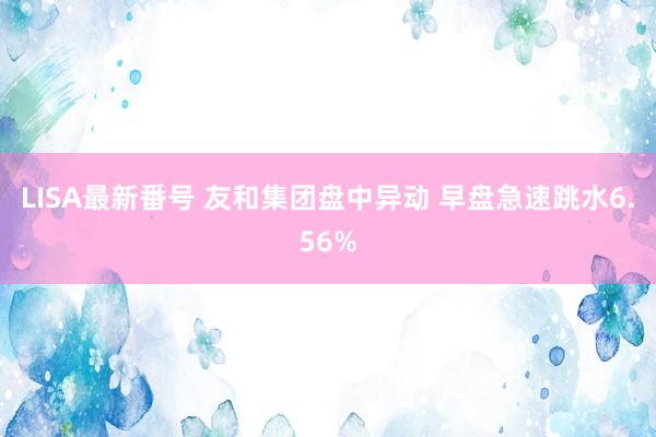 LISA最新番号 友和集团盘中异动 早盘急速跳水6.56%