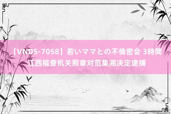 【VNDS-7058】若いママとの不倫密会 3時間 江西稽查机关照章对范集湘决定逮捕