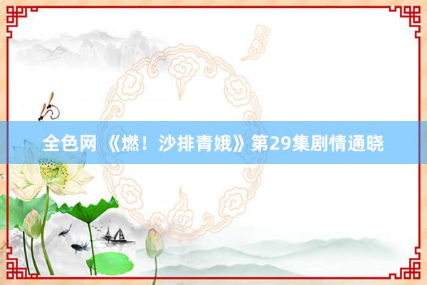 全色网 《燃！沙排青娥》第29集剧情通晓