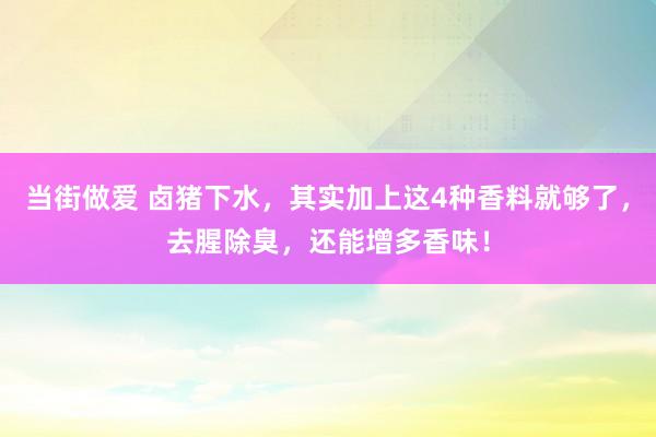 当街做爱 卤猪下水，其实加上这4种香料就够了，去腥除臭，还能增多香味！