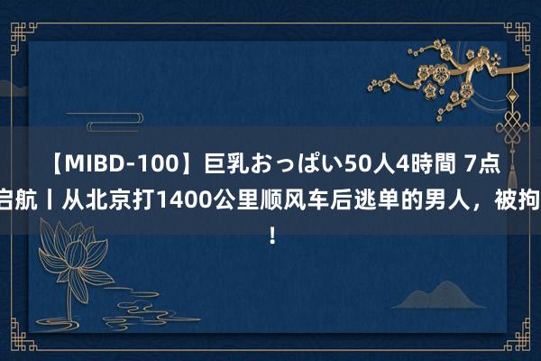 【MIBD-100】巨乳おっぱい50人4時間 7点启航丨从北京打1400公里顺风车后逃单的男人，被拘！