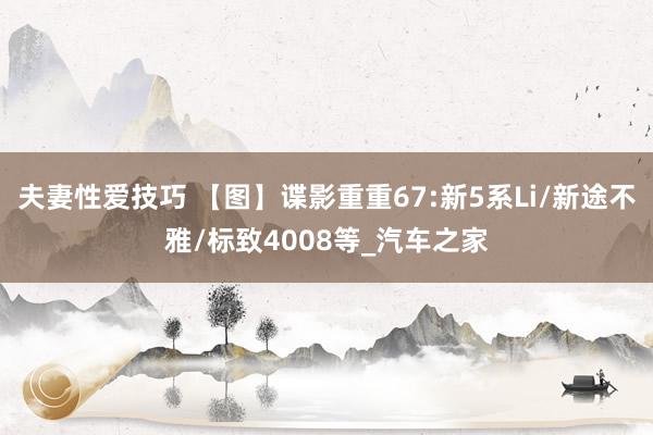 夫妻性爱技巧 【图】谍影重重67:新5系Li/新途不雅/标致4008等_汽车之家